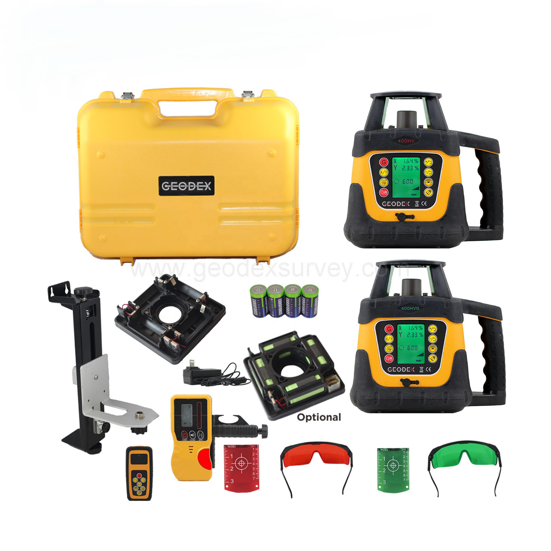 Rotary Laser Level with Dual axis grade settings LCD Display for Land & Construction Leveling Measurement